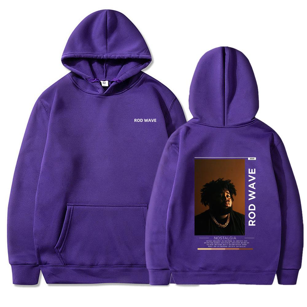 Rod Wave Nostalgia Essential Hoodies Men Women Hooded Sweatshirts Fashion Hip Hop Casual Pullovers Autumn Boys Girls Black Streetwear Hoodie