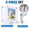 Magnetic Attachment Magnetic Photo Frame Transparent Mini Snapshot Holder  Car Sun Visor