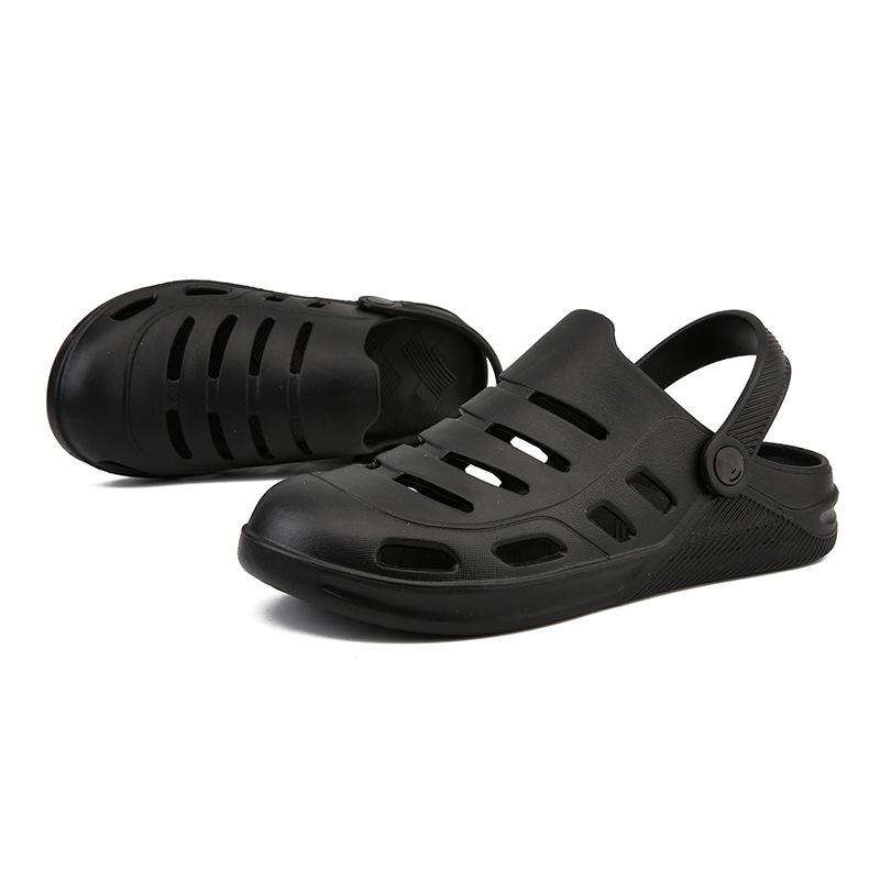 Men's Hole Shoes Summer Wear Non-slip Thick-soled Dual-purpose Bag Head Drag Beach Shoes Couple Wading Sandals