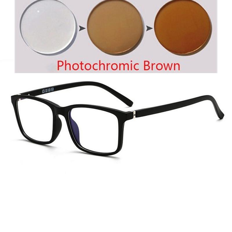 TR90 Spring Leg Square Optical Eyeglasses Women Anti Blue Light Prescription Glasses 0 To -6 0