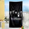Incredibox Personalized Text Beach Towel Quick-Dry Soft Microfiber Ideal for Travel Outdoor Swim Pool Yoga Surf Camping Hiking Gym Gift Holiday