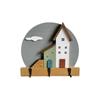 Nordic Style Wooden Wall Hook Multi Hook Entrance Key Rack Wall Hanging Storage Holder  Living Room