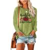 JPNTKY Women's Fashion Casual O-Neck Long Sleeve  Blouses & Shirts