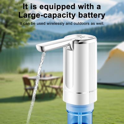 Distributeur Électrique Pompe à Bouteille d'Eau Pliable Universel Facile à Installer Rechargeable Pompe Distributrice d'Eau Automatique