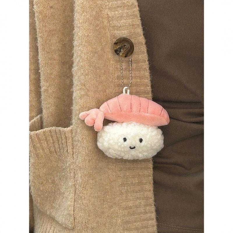 

Милый плюшевый брелок-подвеска в виде суши с икрой: Мультяшная кукла-подвеска высокой ценности для девочек One Sweet Shrimp Sushi