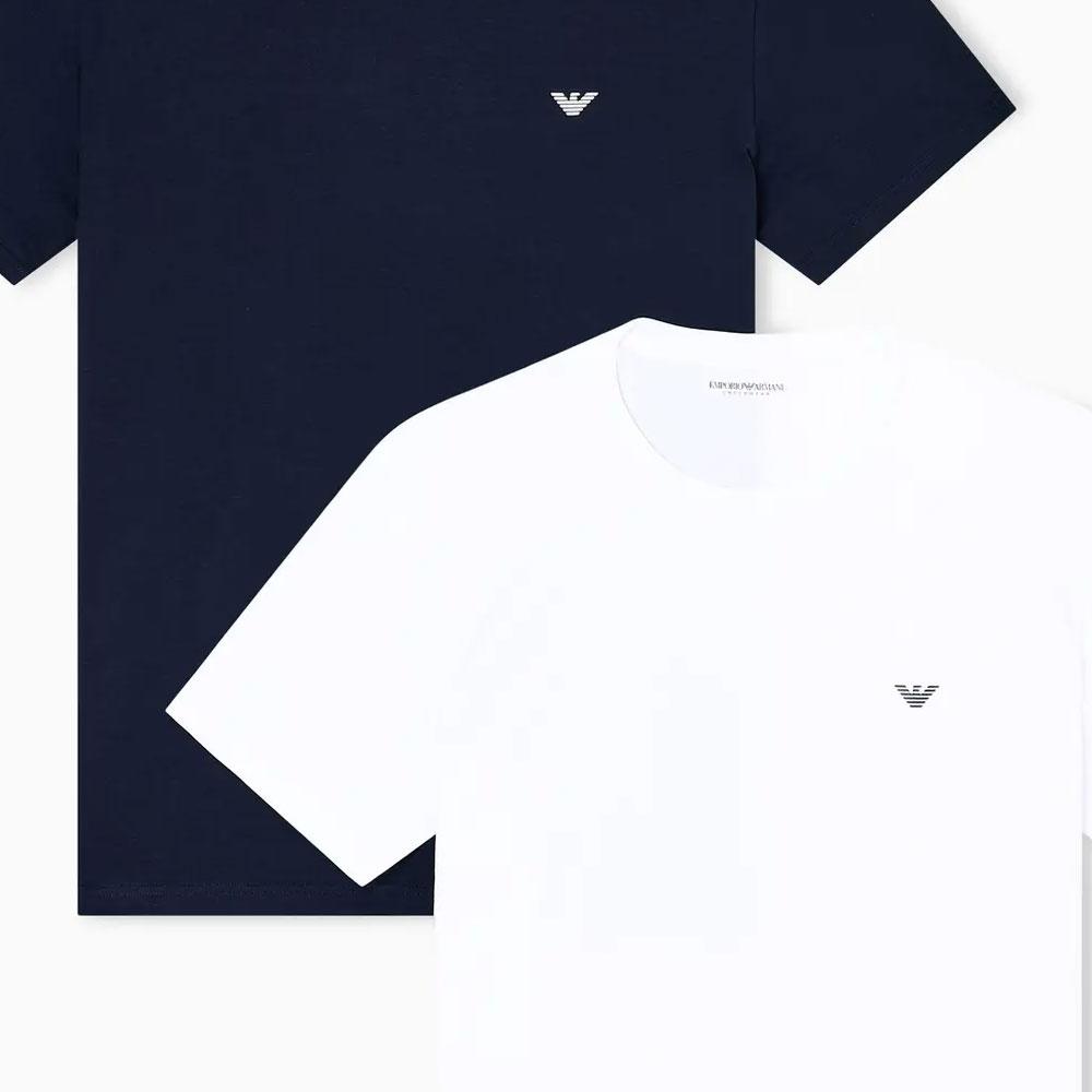 Emporio Armani FW25 Short Sleeve Crew Neck Eagle Logo Printed T-Shirt Men tops EM000391-AF10776-MB088