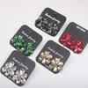 Exaggerated Flower Earrings Crystal Gemstone Stud Earrings Women'S Fashion Earrings
