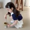Large Summer College Style Short Sleeve Skirt Set for Girls - New Arrivals, Children's Wear
