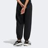 Adidas Logo Print Elastic Waist Cuffed Sports Pants Women Bottoms Black IB2723