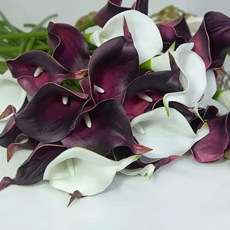 5PCS Artificial Flowers Calla Lily Faux PU Fake Flowers for Weddings Photography Props DIY Bridal Bouquets Home Room Party Decor