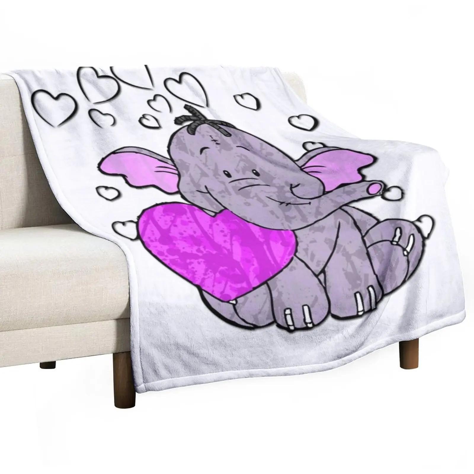 Heffalump Valentine Throw Blanket Beautiful Blankets Soft Plush Plaid Size: 75*100cm, Weight: 230 GSM