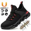 Labor Insurance Shoes Men, Smash-proof and Puncture-proof Work Shoes, Lightweight and Breathable Safety Shoes, Protective Shoes