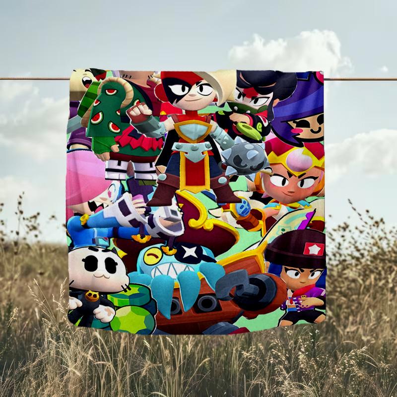 1PC Brawl Game Blanket Flannel Throw for Sofa, Indoor, Camping, Living Room, Office, Chair, And Bed Soft Birthday Christmas Gift
