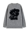 Women's Retro Soft Knit Pullover Sweater - Early Autumn, Loose Fit, Long Sleeve, Cozy and Relaxed Style