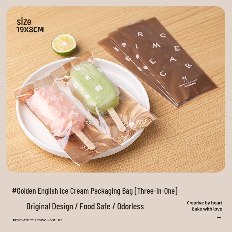 Bolsas gruesas para hacer paletas de helado caseras estilo inglés dorado