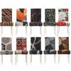 1/4/6pcs String Printed Stretch Chair Cover for Dining Room Office Banquet Chair Protector Elastic Material Armchair Cover