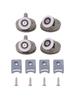 Bathroom Renovation Rollers Set Adjustable Shower Wheels Compatible With 4-6mm Glass Plastic And Brass Construction