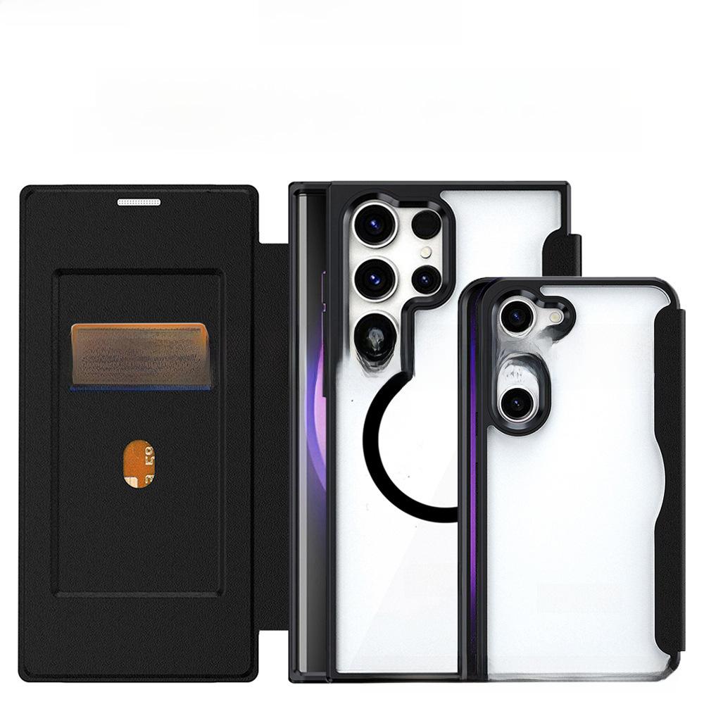 Samsung S24ultra Manyetik Magsafe Özelliğine Sahip S23Plus Deri Kapaklı Kılıf