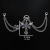 [HF]New 1Pc Titanium Steel Shoe Chain Metal Entagram Pendant Women Shoes Decoration Accessories Boots Shoe Party Diy Jewelry