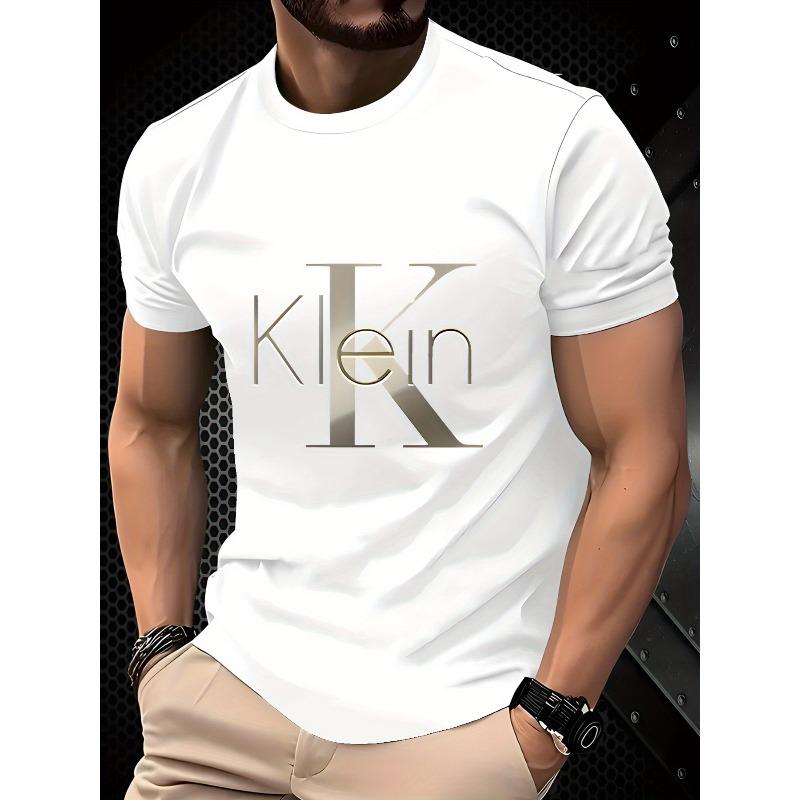 Europäische Größen 2025 Herren Freizeit Trendig Bedrucktes Kurzarm Bequemes Oberteil