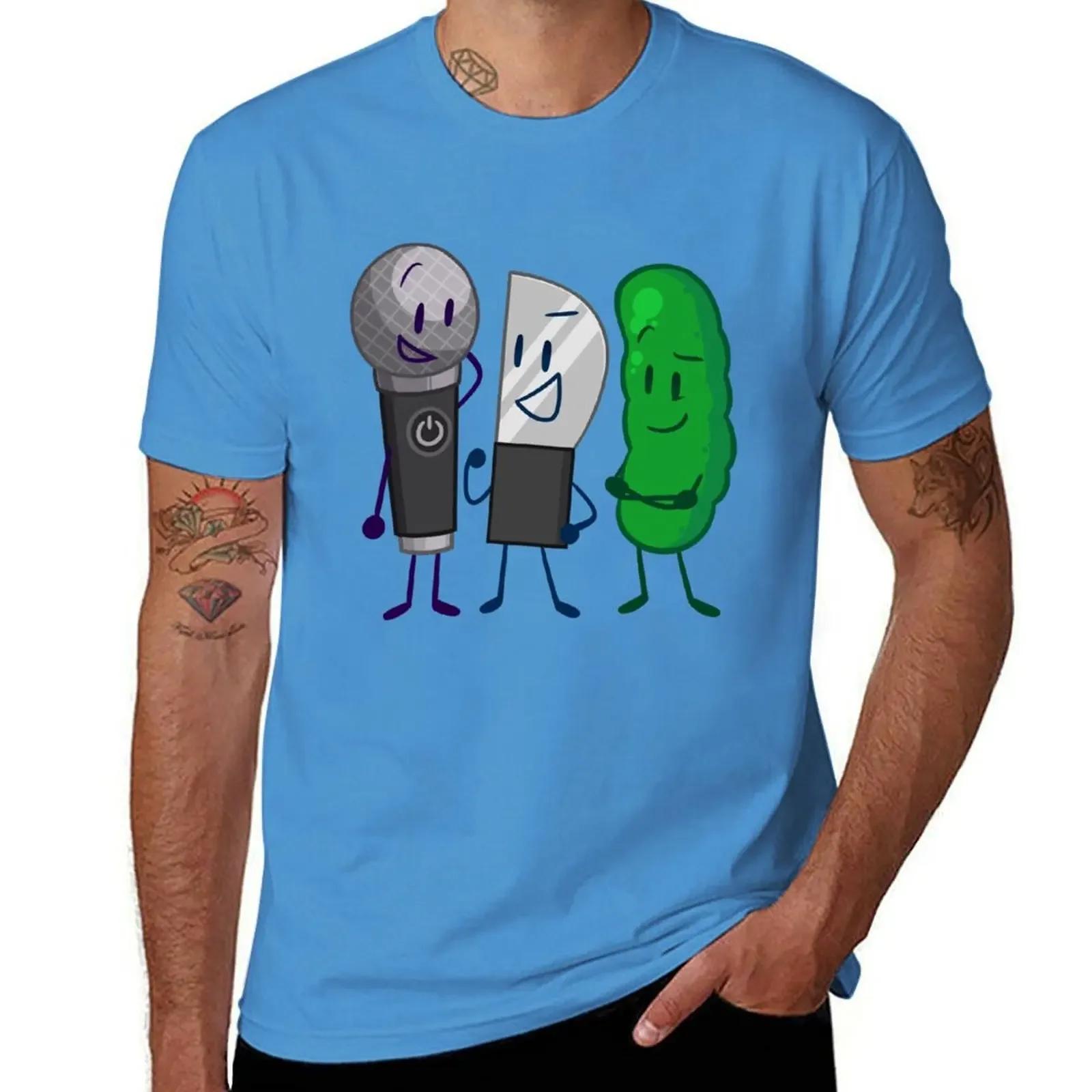 

Microphone Knife and Pickle (Inanimate Insanity) T-Shirt man t shirt customs slim fit t shirts for men S
