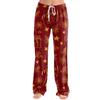 Women's Christmas Print Casual Pants with Loose Fit for Holiday Parties
