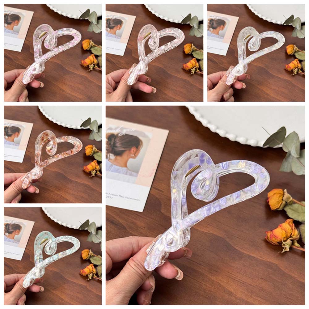 

Фрагментированные цветы ацетат сердце волосы когти заколки зажим для волос заколки для волос любовь сердце заколки для волос для девочек розовый