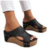 Klobige Absätze Sandalen für Damen Keilsandalen für Damen Plateau-Keilsandalen Sandalen mit offenen Zehen für Damen Chaussure Femme