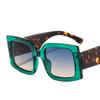Vintage Square Oversized Sunglasses Women Men Brand Designer Big Frame Gradient Sun Glasses for Ladies Travel Party Shades UV400