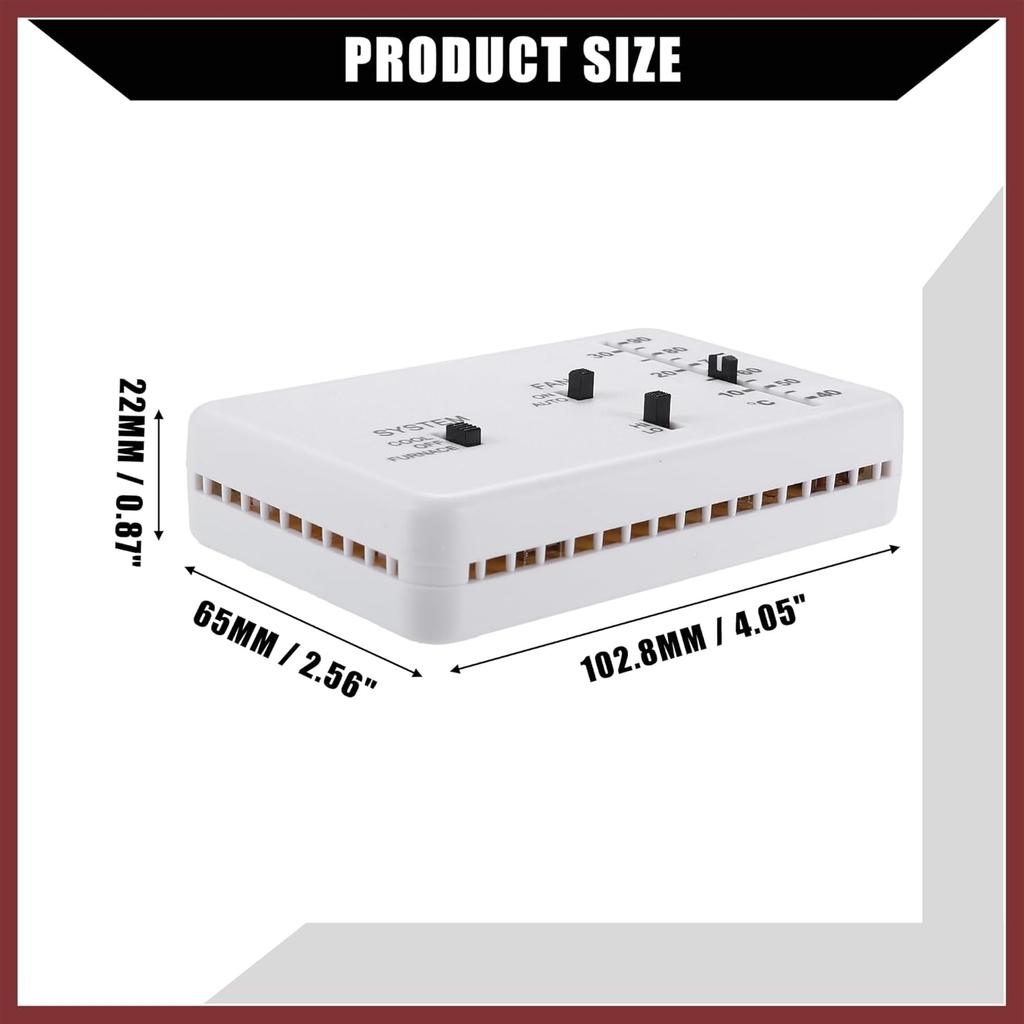 RV Analog Control Heating/Cooling Thermostat Kit for for Campers Motorhome/for Duo-Therm Thermostat RV Analog Control / 40-90°F Temp on A/C and