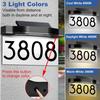 Solar Address Sign for House, Custom Modern House Numbers for Outside Light Up, Outdoor Waterproof Auto LED Lighted Home Address Numbers Plaque with