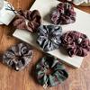 Retro Plaid Scrunchies for Women - College Style Hair Ties & Headbands