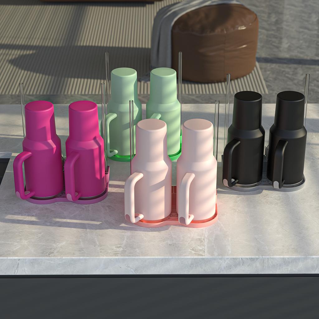 Silicone Sports Water Cup Drying Rack - Space-Saving Fast-Dry Design for Cups Mugs Tumblers & Glasses Perfect Gift Cup Drying