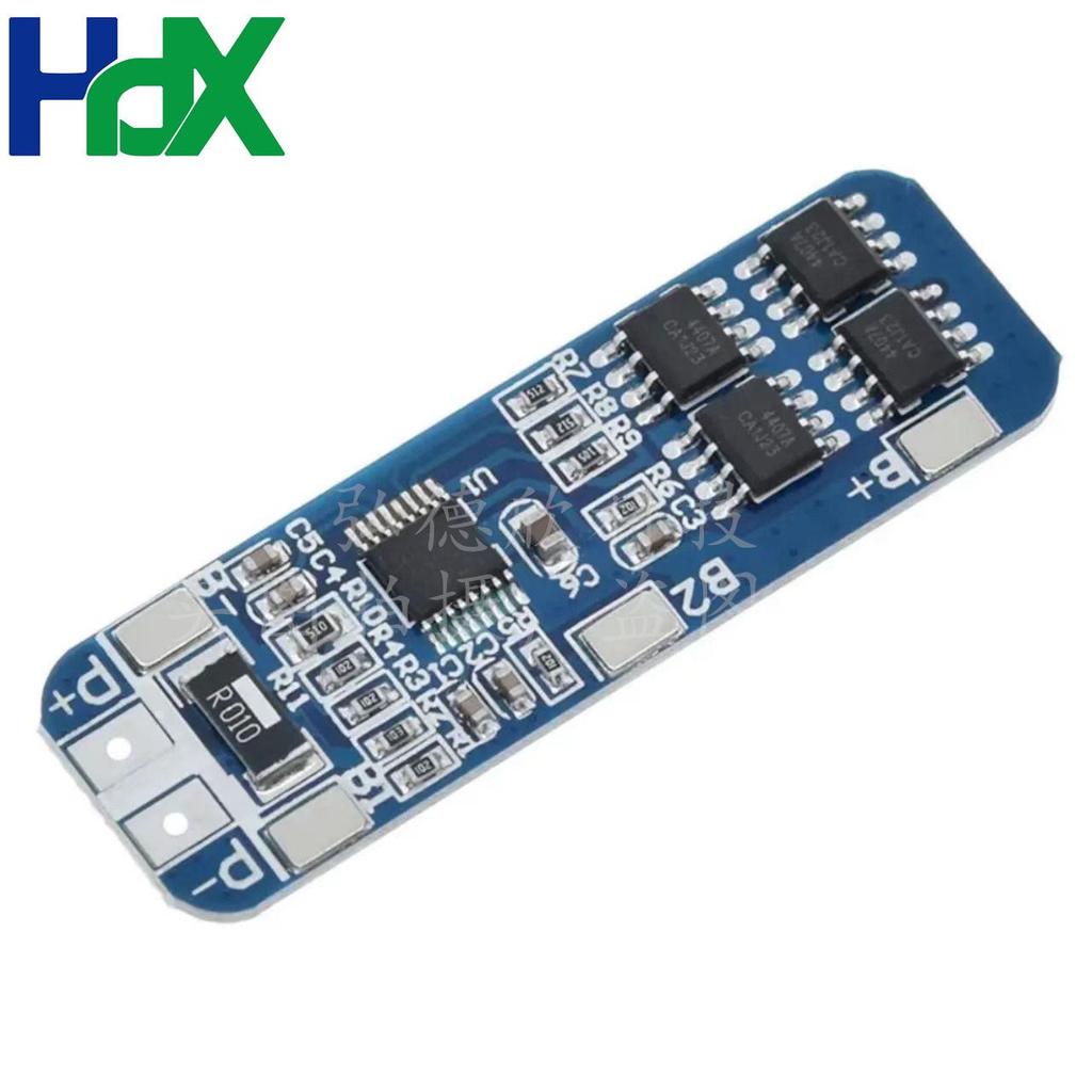 3S 12V 18650 Lithium Battery Protection Board with 10A Peak Overcurrent, Overcharge, and Over-discharge Protection.