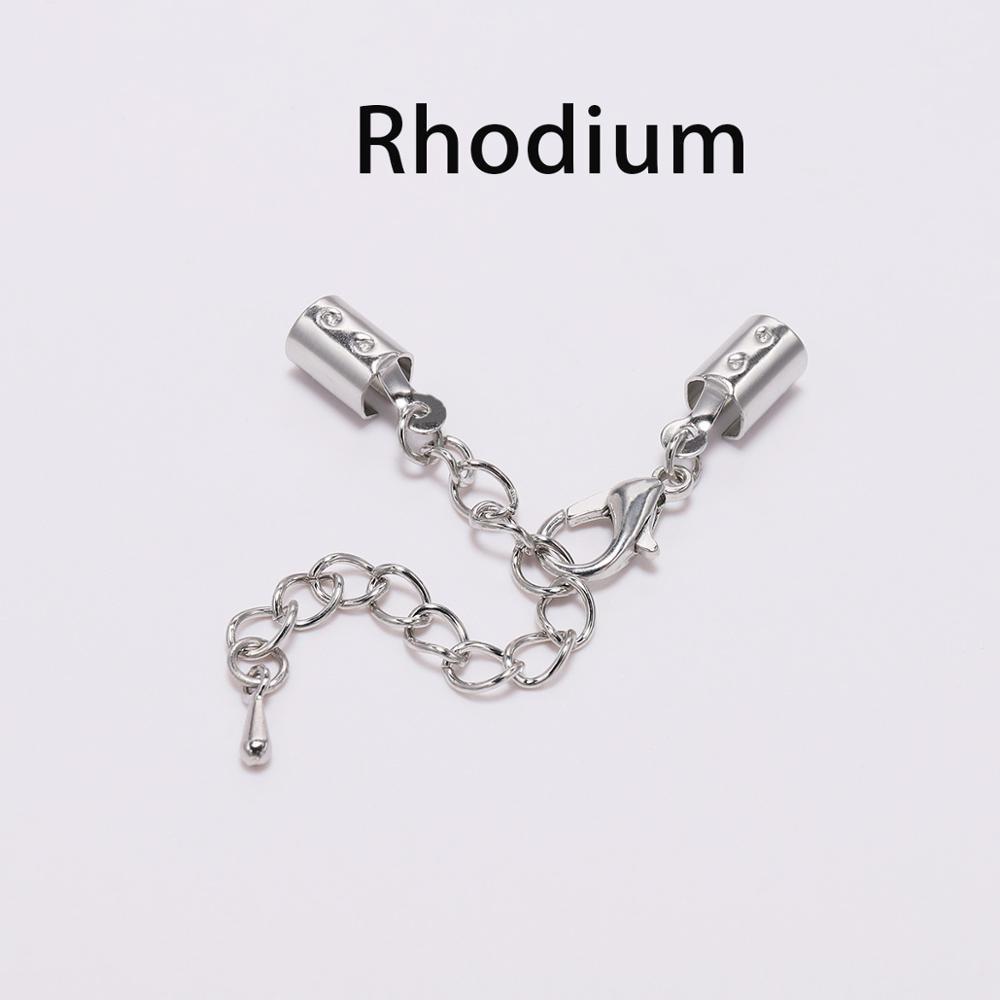 

10 шт./лот 5 мм золотые зажимы для шнура, заглушки с застежками-карабинами, подходят для круглых разъемов для шнура для изготовления ювелирных изделий своими руками