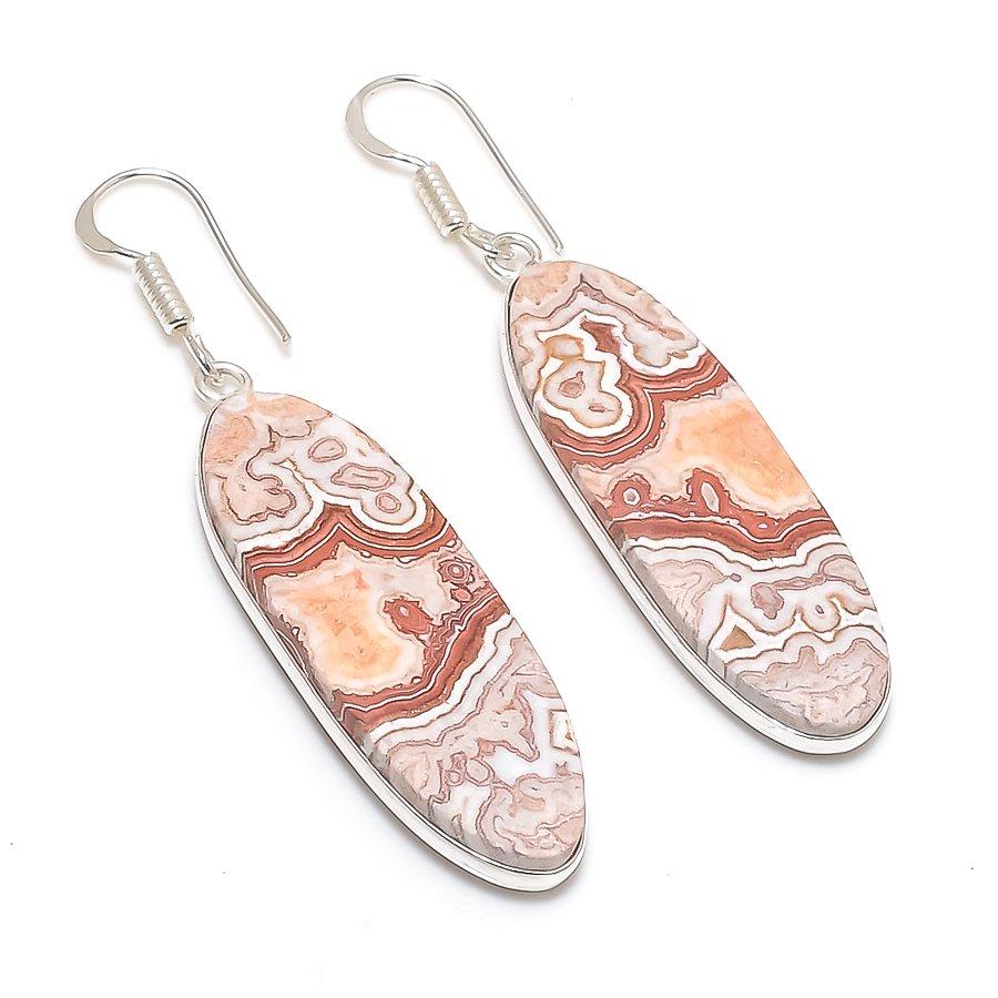 

Серьги из стерлингового серебра 925 пробы с натуральным драгоценным камнем Rossita Jasper 2,29 дюйма K8F17