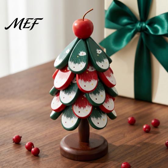 Festive Restaurant Accessory Christmas Tree Wooden Trivets, Durable Pine Wood Potholders with Storage Stand, Insulated Serving Tray Heat Resistant