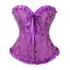 Lace Satin Waist Cincher Corset with Boning