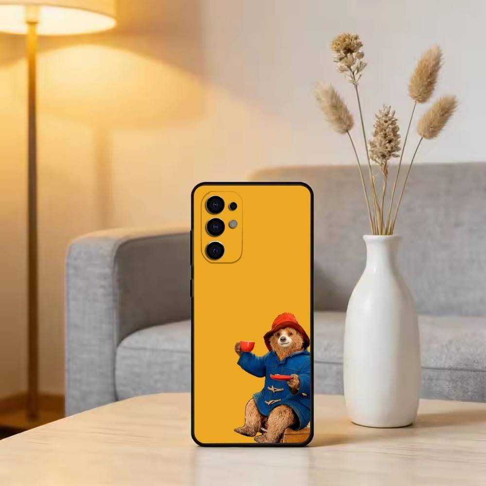 C-Cute P-Paddington Bear Phone Case For Samsung S25,S24,S21,S22,S23,S30,Ultra,S20,Plus,Fe,Soft Silicone Black Cover