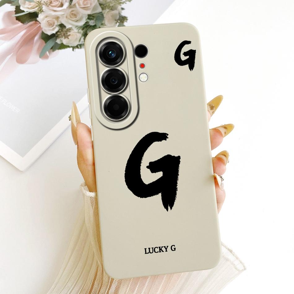 For Tecno Camon 50 4G Lucky Initial Letter Phone Case For Tecno Camon50 4G CN5 Soft Silicone Shockproof Cases Bumpers