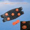 5-Stud Climbing Crampons Anti Slip Alloy Steel Spikes High-Tension TPE Snow Ice Claw Shoe Cover for Hiking Mountaineering Unisex