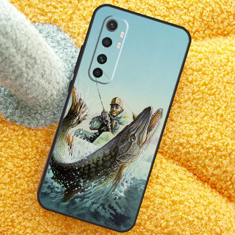 Pike Fish Fishing Bait Case For Xiaomi 15 14 Ultra 13T 14T 15T 17 Pro Max Cover For POCO X7 F8 Pro X3 X5 X6 F5 F6 F7