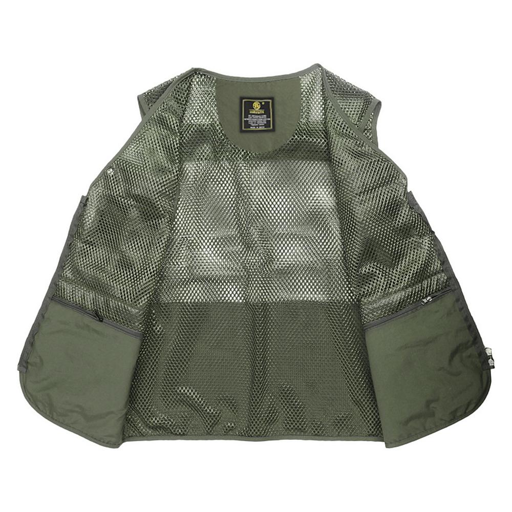 Fishing Vest Breathable Fishing Travel Mesh Vest with Zipper Pockets Summer Work Vest for Outdoor Activities