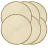 6pcs/set 15in Round Woven Placemats Bohemia Woven Dish Mats Boho Braided Table Mats  Coffee Cups