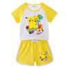Pikachu Kids' Summer 2023 Short Sleeve T-shirt & Shorts Two-Piece Set