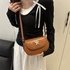 Fashi Star Women Pu Leather Shoulder Armpit Bags Thread Design Ladies Crossbody Saddle Bag Simple Girl Phe Handbags Purse