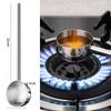 Mini Deep Spoon Stainless Steel Hot Oil Pot Milk Pan W Pour Spout Long Handle Gravy Ladles Heat-Resistant Kitchen Cooking Tools