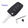 Cocolockey 3 Tasten Klappschlüssel Gehäuse Für Skoda Octavia A7 Für Vw Golf 7 Mk7 Für Seat Leon Passat Beetle Polo Bora