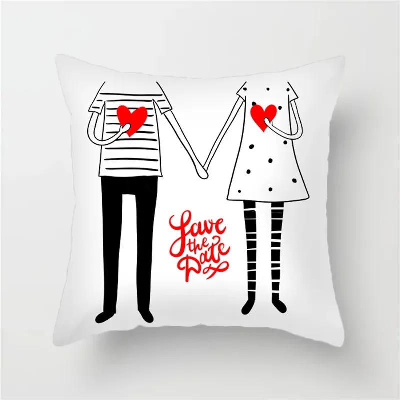 Black Line Decorative Pillowcase Living Room Office Ornaments Home Pillowcase