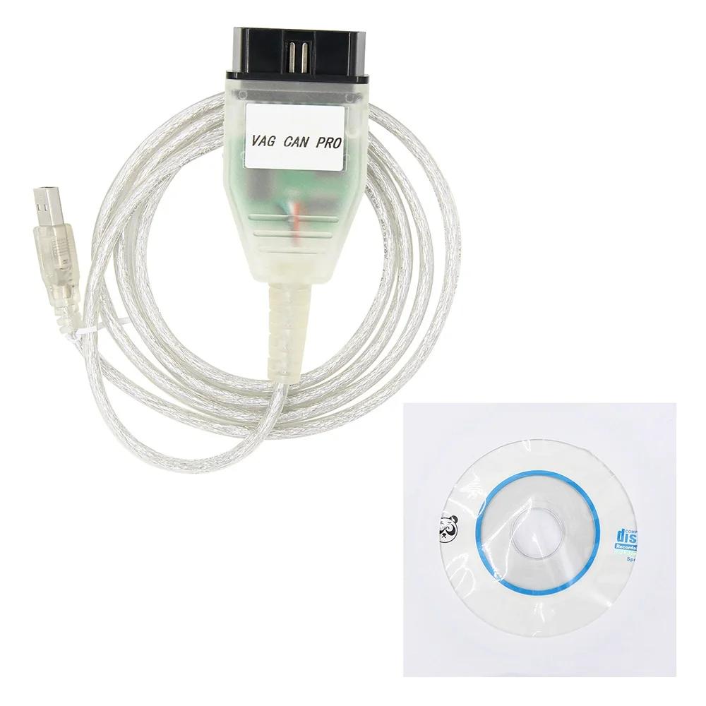 VCP VAG CAN PRO V5.5.1 K-line OBD 2 OBD2 Car Diagnostic Auto Tool FTDI VCP CAN PRO Scanner Cable For VAG K line CAN BUS Cable No Dongle